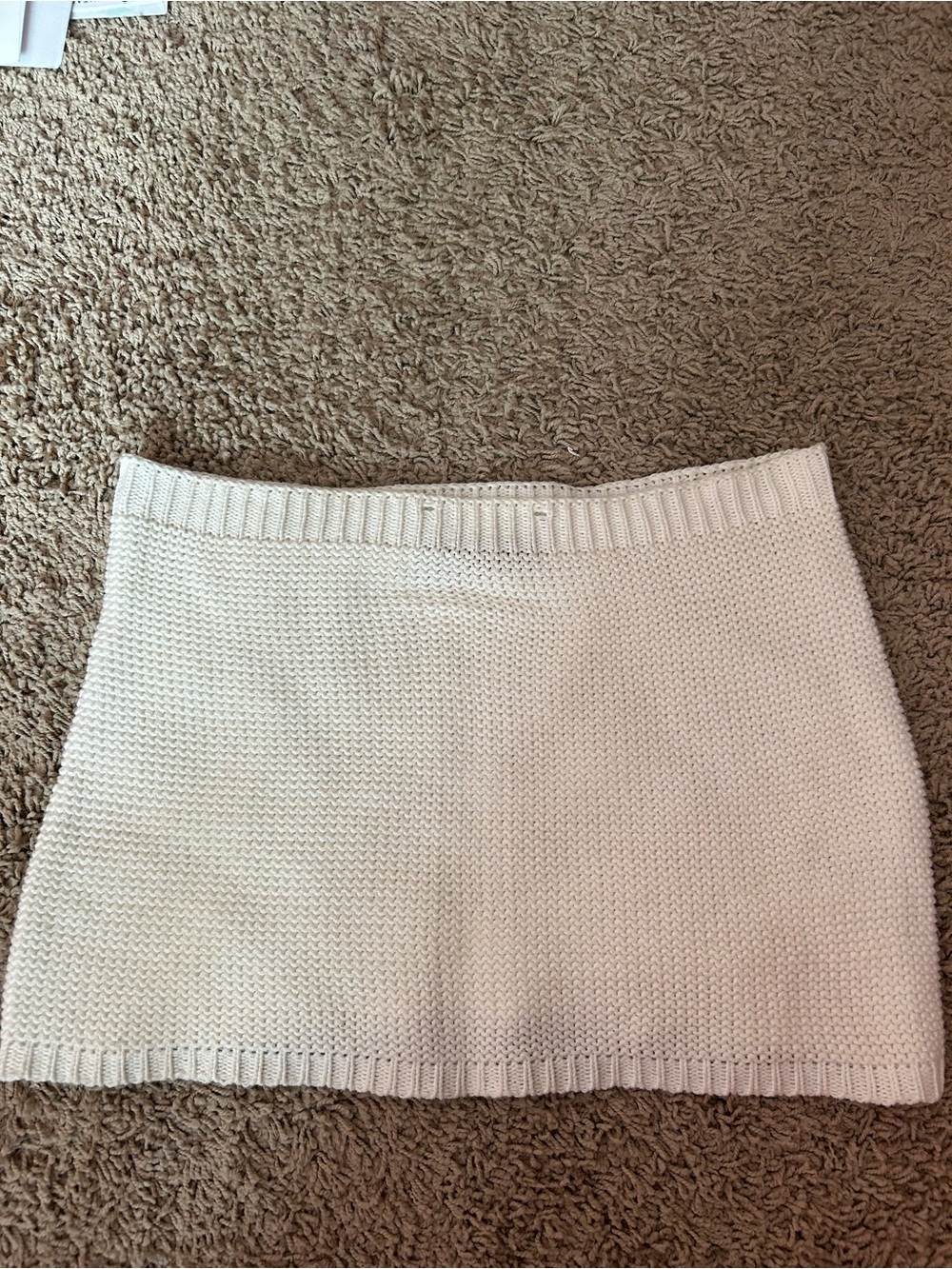 White Fox White Knit Mini Skirt